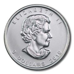 5 Dollars - Elizabeth II 4th portrait, Maple Leaf Ruby