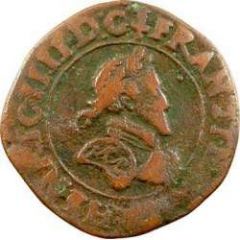 Double Tournois - Henri IV Dieppe mint, Latin text