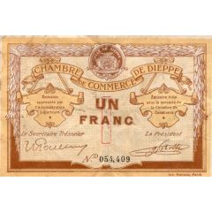1 Franc - Chambre de Commerce de Dieppe 76