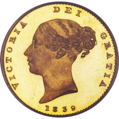1/2 Sovereign - Victoria 1st portrait
