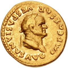 Aureus - Vespasian PON MAX TR P COS VII, Pax