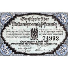 25 Pfennig Sparkasse des Kreises Lebus