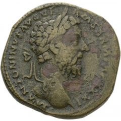 Sestertius - Marcus Aurelius LIBERALITAS AVG VII IMP VIIII COS III [P P] S C, Liberalitas