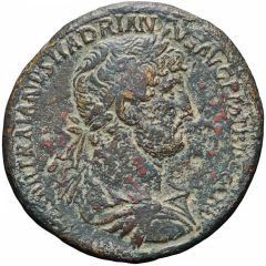 Sestertius - Hadrian ANN DCCCLXXIIII NAT VRB P CIR CON S C, Genius