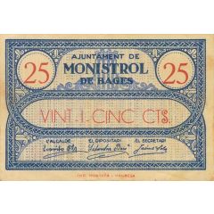 25 Céntimos Monistrol de Bages