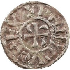 Denier - Philippe Ier Chalon , croix quadruplement chrismée