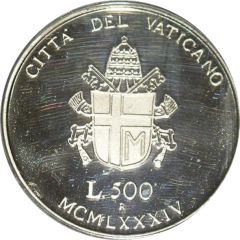 500 Lire - Ioannes Paulus II Virgin Mary