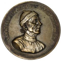 médaille commandant jacques Yves Cousteau la planète océan