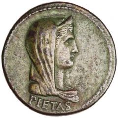 Dupondius - Livia IMP T CAES DIVI VESP F AVG REST, Pietas