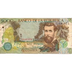 5000 Pesos Old bank seal