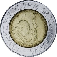 500 Lire - Ioannes Paulus II Sharing