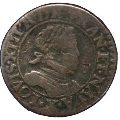 Double Tournois - Louis XIII Amiens mint, 1st type