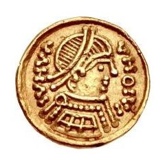 1 Tremissis Torso with six sections, without B