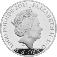 1000 Pounds - Elizabeth II Prince Philip, Silver Proof