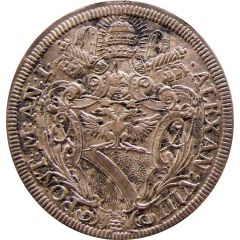 1 Testone - Alexander VIII St. Bruno - radiant