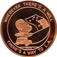 Medal - Tourist Dollar Willy - There`s a Way to L.A., Tourist Souvenir