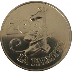 Jeton touristique - Monnaie de Paris - Les Mathes Zoo la Palmyre - La girafe et la mascotte2