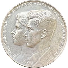 Marriage of Carl duke of Württemberg with Diane Princess of France