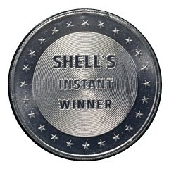 Token - Shell’s States of the Union Coin Game, Version 1 Wyoming, Instant Winner