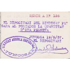 1 Peseta Juncosa de les Garrigues