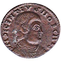 Follis - Decentius VICTORIAE DD NN AVG ET CAE, Lugdunum