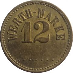 12 Pfennig Werth-Marke
