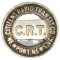 1 Fare - Citizens Rapid Transit Co. Newport News, Virginia