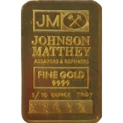 1/10 Ounce Gold Johnson Matthey