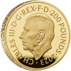 200 Pounds - Charles III Petition Crown, Portrait, Gold Proof