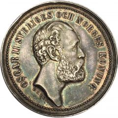 Medal - Oscar II Industry and agriculture exhibition in Jönköping