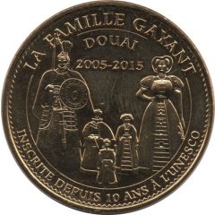 Monnaie de Paris Tourist Token - Douai La famille Gayant - 2005-2015