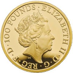 100 Pounds - Elizabeth II The Queen`s Beasts Completer, Gold Proof