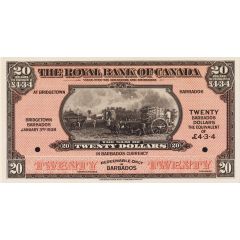 20 Dollars / 4 Pounds 3 Shillings 4 Pence