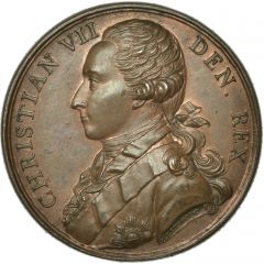 Medal - George III Royal Visit from Denmark, bronze