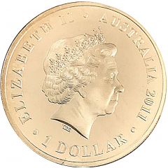 1 Dollar - Elizabeth II 4th Portrait - Wallabies - Men of Gold