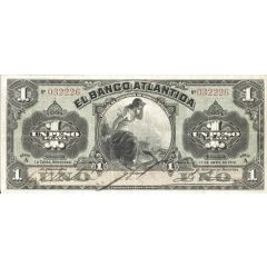 1 Peso El Banco Atlantida