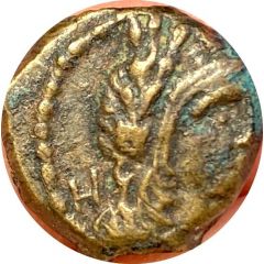 Æ13 - Aretas IV and Phasaelis