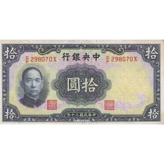 10 Yuan Central Bank of China