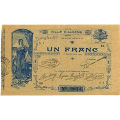 1 Franc - Chambre de Commerce d`Amiens [80]
