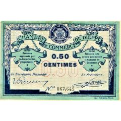 50 Centimes - Chambre de Commerce de Dieppe 76