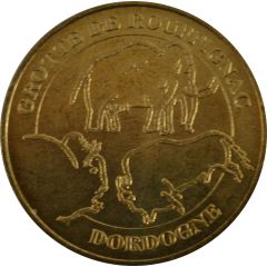 Tourist token - Monnaie de Paris - Grotte de Rouffignac - Le Mammouth et les Bisons