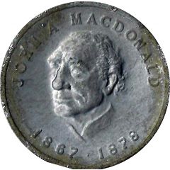 Shell Oil Token - Prime Ministers of Canada 1867-1878 - John A. MacDonald