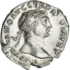 Denarius - Trajan COS V P P S P Q R OPTIMO PRINC, Victory