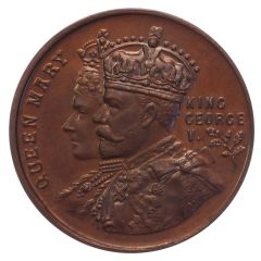 Medal - George V Coronation, Wednesbury, white metal
