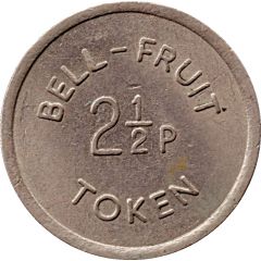 2 1/2 Pence / 6 Pence - Bell-Fruit Token