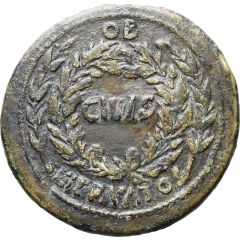 Sestertius T QVINCTIVS CRISPINVS SVLPIC IIIVIR A A A F F