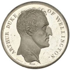 Medal - George III Battle of Waterloo, white metal