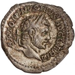 Denarius - Caracalla P M TR P XX COS IIII P P, Sol