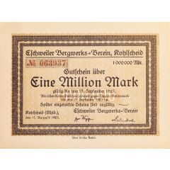 1 000 000 Mark Eschweiler Bergwerks-Verein