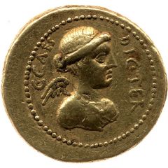 Aureus - Julius Caesar C•CAES DIC•TER / L•PLANC PR•VRB